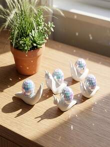 Snail Disco Ball Sun Catcher Indoor Window Decor, Refractive Desktop Ornament, Creative Home Room Decoration - A - View 8