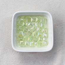 72pcs AB Color Faceted Sugar Cube Acrylic Beads, Iridescent Multi-Cut Square Straight Hole Beads For Diy Bracelets Keychains Handmade Craft Supplies - Multicolor - View 12