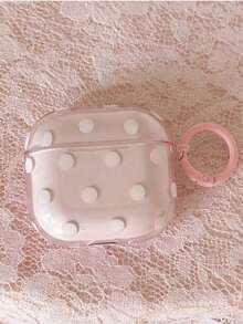 Korean Style Minimalist Semi-Transparent Pink/Purple Polka Dot + Circle Earphone Case Compatible With Airpods 5/Pro/3rd/4th Generation, New Pro 2 Protective Cover, Cute Apple 4 Minimalist 3 Personalized 1st/2nd/5th Generation Girls Earphone Case Protective Cover - Multicolor - View 21
