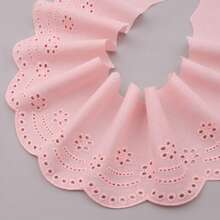 1/5碼 10cm寬 扇形花卉鏤空刺繡棉蕾絲飾邊，適用縫製、DIY手工、衣飾配件、洋裝、裙子、窗簾、居家裝飾，英式復古刺繡蕾絲緞帶 - 多色A - 查看 8