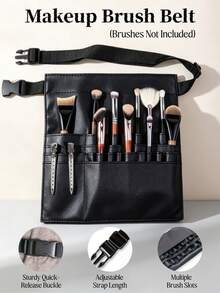 Professional Makeup Artist Waist Bag, Portable Makeup Brush Storage Bag With Large Capacity, Multiple Slots And Adjustable Waist Strap, Makeup Bag (Makeup Brushes Not Included) - Multicolor - View 2