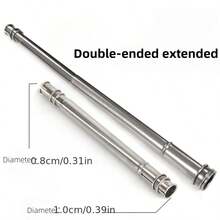 3pcs Metal Pencil Extender, Double-Ended Stainless Steel Extender, Pencil Extension Rod, Telescopic Sketching & Colored Pencil Extender - Sets - View 4