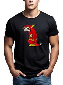 Men T-Shirts - 黑色 - 查看 3