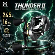 HASIDA Raytheon II Reel Baitcasting Bertenaga, Reel Pancing Tahanan Tinggi untuk Memancing Ikan Bass - Perak - View 2