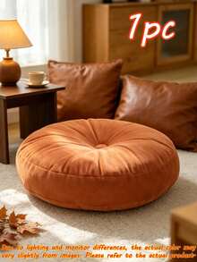 1pc Multifunctional Round Floor Mat, Solid Color Thickened Tatami Mat, Suitable For Living Room, Balcony, Bay Window, Shoe Mat, Chair Cushion, Breathable Meditation Mat, Enhances Zen Space Atmosphere, Perfect For Floor Mat, Seat Cushion, Matching Living Room Leisure Area To Create Cozy Reading Corner, Best Home Textile And Room Decoration - Multiple Styles - View 18