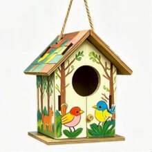 Outdoor Garden Villa Backyard Birdhouse Hanging Decor, Gift For Bird Lovers, Suitable For 11 Holidays And 4 Seasons, Warm Little Home For Birds - A - View 6