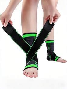 Multifunctional Ankle Brace With Wrap Straps For Anti-Twist Protection Seamless Lace Up Ankles Sock For Unisex Elastic Compression Sleeve Tailored For Tennis And Outdoor Adventures Sports Protective Gear Ankle Protection Sports Outdoor Products - Multicolor - View 3