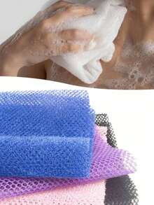 Bath Sponge, Colorful Neutral Bath Scrubbing Cloth, Extra Wide Long Body Scrubbing Cloth, Home Shower Accessory - Textured Surface, Durable Fabric Material, High-Quality Bathing Tool - View 4