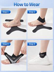GOUNOD 1PC Lightweight Adjustable Unisex Sport Foot Ankle Support Belt Brace Compression Sleeve For Daily Exercise And Use In Multiple Scenarios- (Need To Distinguish Between The Left And Right Ankle Pads). - Multicolor - View 11
