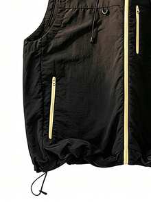 NBCT Women's Hooded Vest Summer Sleeveless Tank Top, Sports Outdoor Versatile Casual Outerwear Top - Black - View 5