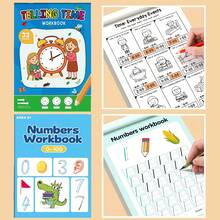 Time Cognition + Number 0-100 Tracing Pen Control Training Workbook Set: Learn Hours, Minutes, Seconds, Kindergarten Transition Math, Preschool Children Pen Control And Number Tracing Book - Multicolor - View 12