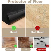 50" X 60" Office Chair Hardwood Floor, Durable PVC Floor Protector, Black Plastic Rolling Chairs, Heavy Duty Under Desk Hard Surfaces - 50"x 60"(1.5mm-feather Texture Pattern) - View 5