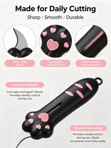 1pc Cat Paw Unboxing Knife Portable Utility Knife Cute Cartoon Student Unboxing Knife Opening Knife Creative Parcel Knife. Suitable For Opening Packages, DIY Crafts - Multiple Styles - View 3