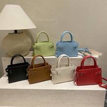 BAILEE Stylish, Minimalist, Solid-Colored Women's Handbag With Adjustable Strap Design And Detachable Shoulder Strap. Perfect For Party Outfits And As A Gift - Multicolor - View 9
