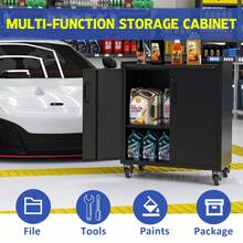 Heavy-Duty Metal Garage Storage Cabinet With Wheels - Sturdy And Durable Tool Storage Cabinet For Garage, Office, And Home Organizer Solutions-XY528114 - Multicolor - View 8
