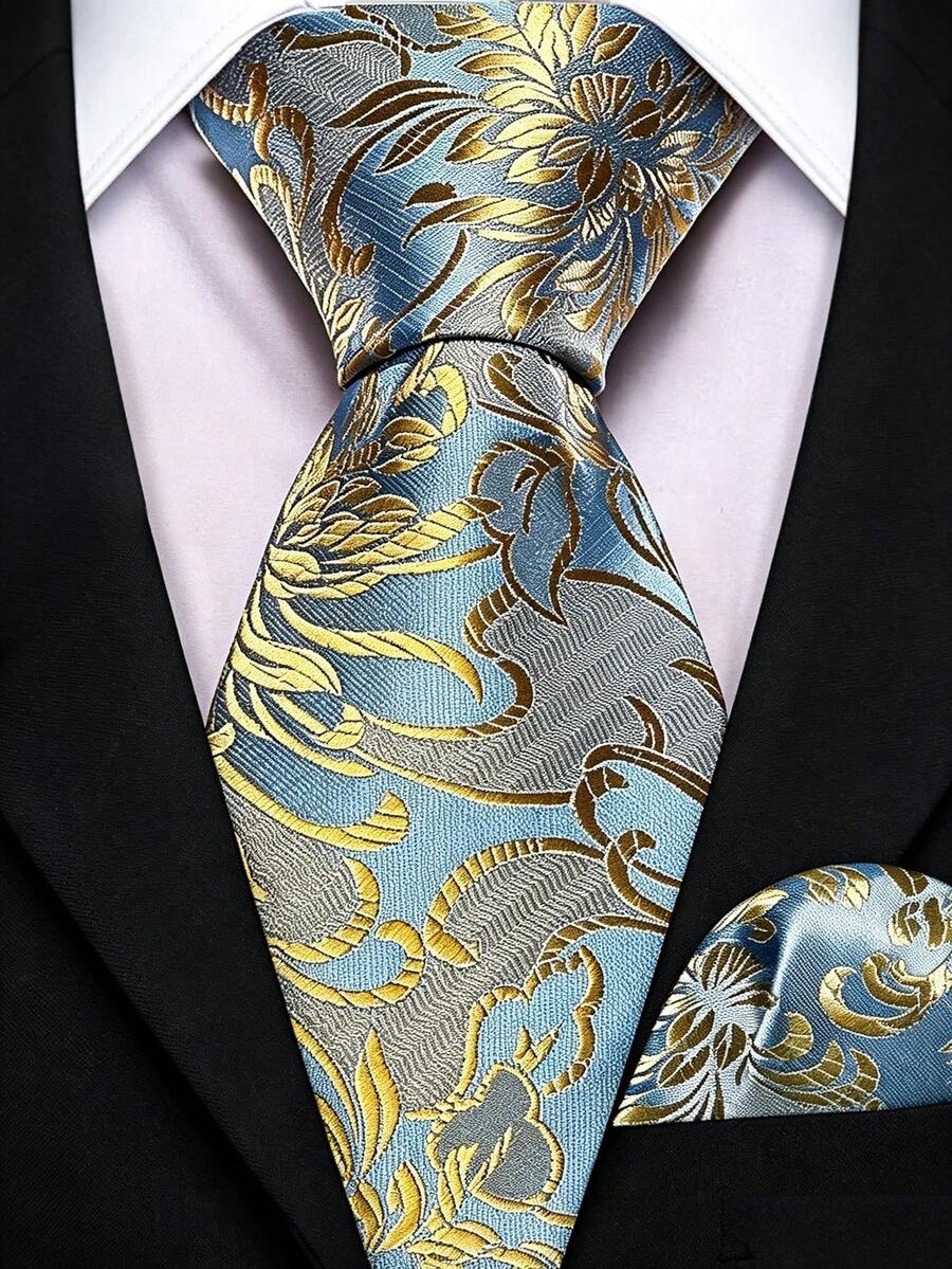 Men's Tie Set Classic Fashion Business Party Tie Set - Multicolor - View 1