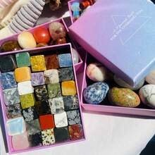 1pc Natural Crystal Mini Egg Box, Crystal Cube, Pyrite, Clear Quartz Cluster, Crystal Mushroom, Jade Decorative Gift Box - Multicolor - View 2
