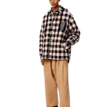 LOEWE Quilted Check Hooded Shirt Multicoloured - Multicolor - View 3