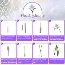 450/626Pcs Purple Pipe Cleaner Flower Making Kit, 450 Fuzzy Chenille Stems, 150 Flower Stamens, 20 Floral Stems, Floral Tape, Wrapping Paper, Ribbon & Video Tutorial, DIY Craft Supplies For Floral Arrangement, Wedding Bouquet & Handmade Gift Projects - Purple Series - View 8