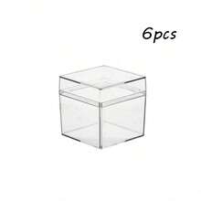 20pcs Transparent Lid Gift Boxes, Matching Gift Packaging Empty Boxes, Square Storage Jewelry Display Boxes, Multi-Functional Jewelry Storage Boxes Suitable For Accessories, Food And Candy Home Display - 5*5*5cm - View 20