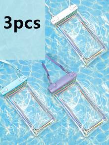 Universal Waterproof Phone Pouch Touchscreen Laser Waterproof Bag Waterproof Phone Case Travel Vacation Camping Essential Beach Necessity Vacation Accessory Summer Back To School Supplies Back To School Dry Wet Separation Bag Lanyard - Multicolor - View 26