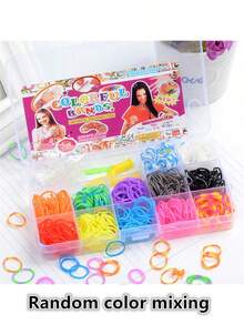15/24/40pcs Mixed Style/Color Elastic Band Bracelet Set, Elastic Band Weaving Tool Set, Bracelet Making Kit, DIY Weaving Craft Gift Set - Style Type - View 13