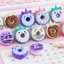 12 buah/Set Penghapus Pensil Donat Unicorn Warna Acak, Serbaguna untuk Menulis, Membersihkan, Alat Tulis dengan Residu Rendah, Cocok untuk Perlengkapan Menulis di Sekolah dan Kantor - MultiWarna - View 7