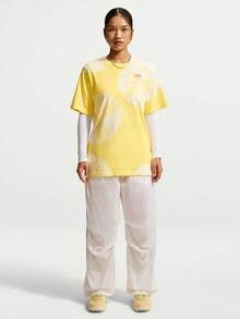 Nike Women's AS W NSW SS TEE Short Sleeve Knit Collarless T-Shirt TIW1212-722 - Pale Yellow - View 5
