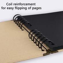 1Set Photo Album, Advanced Scrapbook, 20 Sheets 40 Page Black Card Photo Album, Ribbon Sealing, DIY Handmade Travel Record Book, For Anniversary Graduation Wedding, Christmas, Halloween, School Gifts Consumables,Card Holder - Rectangular Set - View 9