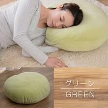 クッション もちもち 円形 直径60cm おしゃれ 大きい 座布団 マイクロファイバー リビング 在宅ワーク 軽量 フロアクッション 背当てクッション 背あて ふわふわ かわいい まくら お昼寝 - グレー - チェックする 8