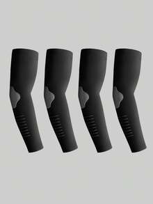 1/2/4 Pairs Unisex Ice Silk UV Protection Over-The-Knee Leg Warmers, Thin Leg Warmers For Spring/Summer/Autumn, Sports Cycling Leg Sleeves With Cooling Effect - Multicolor - View 12