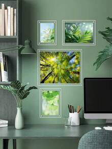 1 Set Wall-Mounted Acrylic Photo Frame, Drill-In Style, Extra Sturdy, Transparent, Multiple Sizes Available, Suitable For Various Home Decor Scenes - one-size - View 2
