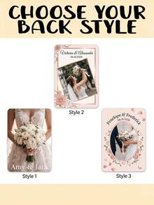 Customized Wedding Commemorative Cards, Customized Wedding Photo Carrying Cards, Couple's Commemorative Cards, Wedding Guests' Souvenir Cards, Rose-Edge Wedding Collection Cards. - Multicolor - View 5