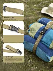 Adjustable Camping Luggage Straps, Multi-Purpose Outdoor Utility Straps, High-Strength Nylon Sleeping Bag Fixing Straps, Quick-Release Buckle Multi-Function Straps, Adjustable Camping Mattress/Sleeping Pad Binding Straps, Reusable Cargo Luggage Binding Straps, Suitable For Outdoor Backpacking Travel. - Multicolor - View 2