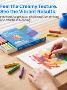 Silky Rich Color Oil Pastel Sticks, High Pigment, Easy Layering, Hand-Drawn Doodle Painting Set - New Colorful Oil Pastels - View 1