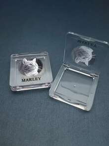 客製化寵物毛髮紀念品，個性化寵物毛髮照片盒，狗貓毛髮紀念盒，寵物愛好者客製化禮物 - 彩色 - 查看 12