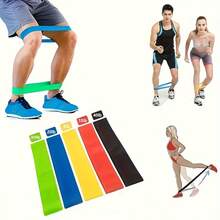 5pcs Fitness Resistance Bands, Training Tension Bands For Hip Lift, Leg Workout, Pilates, Body Stretching And Strength Training - Multicolor - View 7