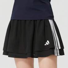 Adidas HOUSE OF TIRO Football-Style Black Striped Mid-Rise Casual Skirt For Women - Black - View 2
