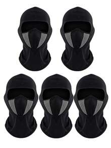 1/2/3/4/5pcs Mesh Breathable Full Face Balaclava, Ventilated Windproof Dustproof Motorcycle Helmet Liner Mask, Sweat-Absorbing Riding Neck Warmer Headgear, Suitable For Motorcycle And Racing - Multicolor - View 14