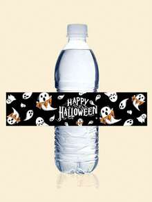 16 buah Stiker Botol Minum Halloween, Motif Hantu Kelelawar, Cocok untuk Dekorasi Halloween, Dekorasi Trick or Treat untuk Halloween, Dekorasi Rumah, Dekorasi Meja Dapur, Hadiah Halloween, Dekorasi Musim Gugur - Halloween - View 10