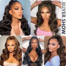 BINF Body Wave Wrap Around Drawstring Ponytail Human Hair Extensions Body Drawstring Ponytail Easy To Wear For Women 8-26 Inch Natural Black - Natural Black - View 9
