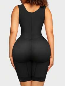 1 Pc Women Plus Size Colombian Body Shaper , Tummy Control Shapewear, Butt Lifter Bodysuit, Slimming Jumpsuit ,Corset Top,For Various Occasions ﻿ - Black - View 5