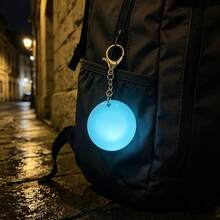 Round Rechargeable Touch Sensor LED Handbag Light, Automatic Dual Mode Portable Wallet Light, Suitable For Dark Bags, Romantic Cute Fashion Keychain Night Light, Women's USB Rechargeable Mini Bag Lighting Accessory, Long Battery Life - 藍色圓形 - 查看 10