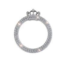 1pc Crown Shiny Car Engine Start/Stop Button Ring, Sparkling Crystal Crown Style Button Start Button Decorative Cover, Cute Car Interior Accessory, Suitable For Women - One-button Start Decorative Crown Style - View 8