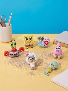 SpongeBob SquarePants | Joivida 3/4/6pcs Cute Cartoon Animal Shape Refrigerator Magnet Set, Colorful Strong Magnetic Design, Adorable Kitchen Home Decor, Great For Fridge, Office Whiteboard, School Locker, Funny Gift For Anniversary, Birthday Or Holiday - one-size - View 2