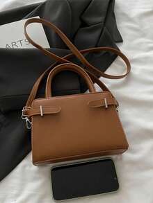BAILEE Stylish, Minimalist, Solid-Colored Women's Handbag With Adjustable Strap Design And Detachable Shoulder Strap. Perfect For Party Outfits And As A Gift - Multicolor - View 10