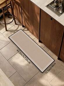 1 pièce Tapis de cuisine en terre de diatomée absorbante à motif minimaliste couleur chameau clair, tapis de salon, salle de bain, buanderie, chambre, intérieur/extérieur, bureau, couloir, paillasson antidérapant, décoration de chambre pour les vacances, couloir, tapis de zone de jeu et d'étude - Camel - Voir 7