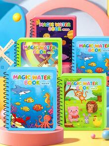 Magic Watercolor Painting Book With Reusable Papers And Refillable Water Pens, Sketchbook For Doodling - Multicolor - View 2