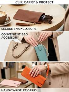 Hanging Bag Fashion Fashion Glasses Storage Case, Portable Dust-Proof & Pressure-Resistant Eyeglass Box, Anti-Scratch Protective Cover, Clip Design Anti-Loss & Anti-Scratch, Can Be Hung On Backpack For Easy Access, Suitable For Daily Commute & Travel, Versatile & Practical Eyewear Storage & Protection Accessory - Multicolor - View 3