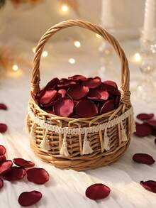 50/100/200/300/400pcs 1.5 Inch Artificial Silk Rose Petals, Burgundy Red, Suitable For Wedding Decor, Outdoor Garden Decor, DIY Decoration, Gift Wrapping, Home Decor, Aisle Decor, Bridal Party Decor, Room Decor, Holiday Decor - Burgundy - View 4